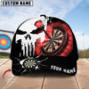 BlueJose Darts Skull Dartboard Pattern Personalized Name Cap (4 Colors)