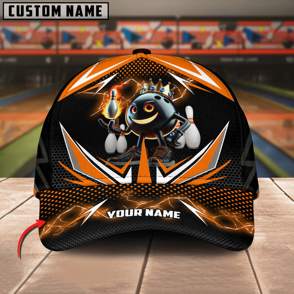 BlueJoses Bowling And Pins Thunder Funny Ball Personalized Name Cap