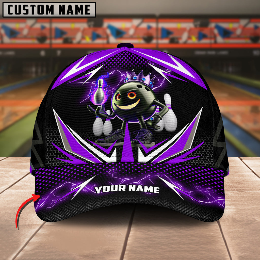 BlueJoses Bowling And Pins Thunder Funny Ball Personalized Name Cap