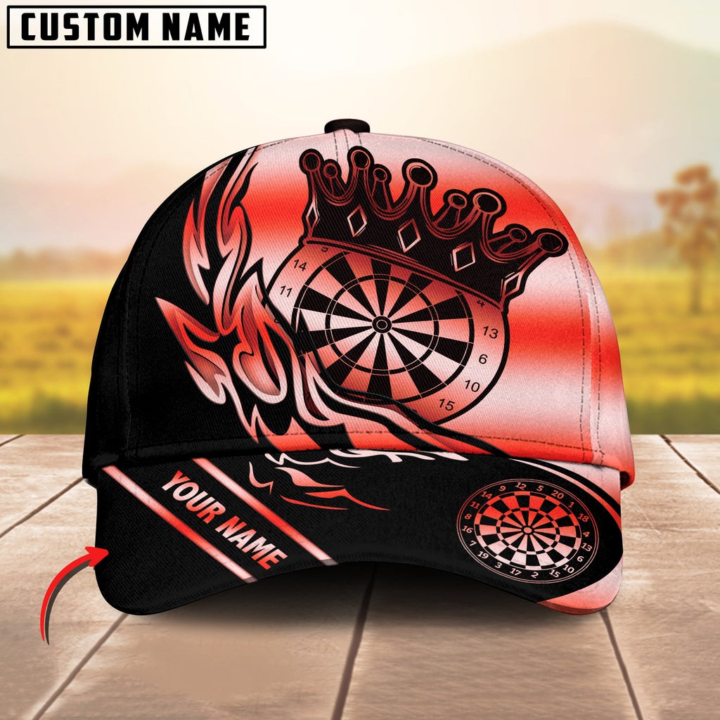 BlueJose Darts Golden Flame Pattern Personalized Name Cap (6 Colors)