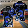 BlueJose Bowling And Pins Thunder Tiger Multicolor Options Personalized Name, Team Name 3D Shirt (4 Colors)