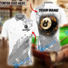 BlueJose Billiards Ball 8 Pool Power Strike Personalized Name & Team Name Shirt (4 Colors)