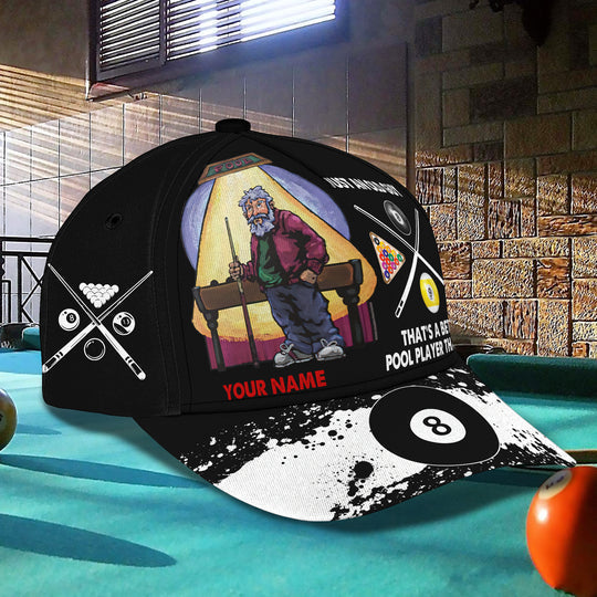 BlueJose Billiard Lover Personalized Name 3D Over Printed Cap