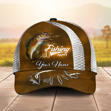 BlueJose Personalized Walleye Fishing Hook Cap