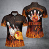 BlueJoses Flames Bowling Strike Personalized All Over Printed Shirt For Women