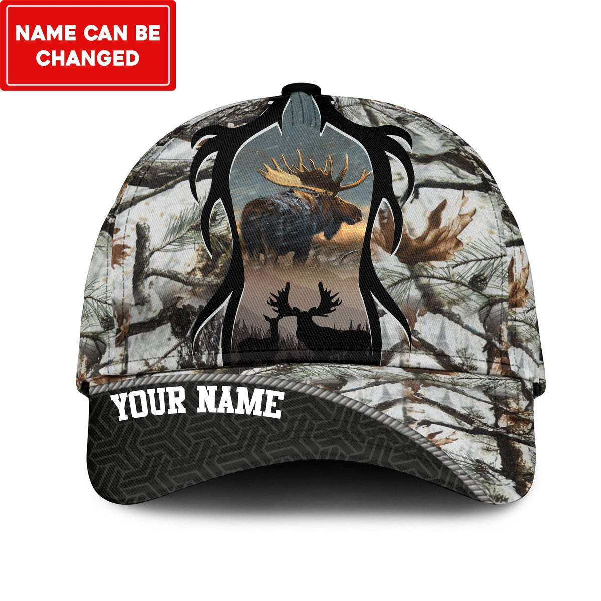BlueJose Moose Hunting Multicolor Personalized Cap