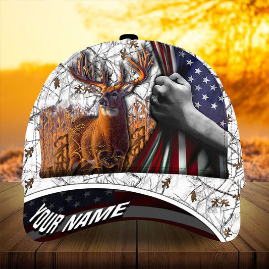 BlueJose Premium Florapunk Flag Pull Deer Hunting Personalized Cap