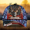 BlueJose Premium Florapunk Cracked Flag Deer Hunting Personalized Cap