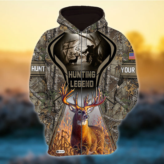 BlueJose Eternity Hunting Legend Deer Hunting 3D Hoodie (3 Colors)