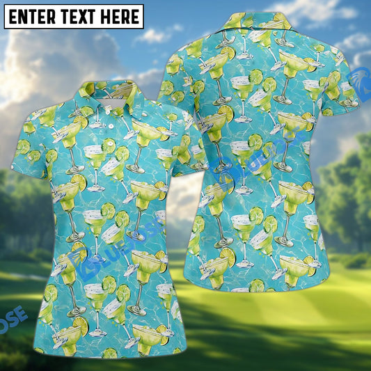 BlueJose Tropical Cocktail Polo Shirt, Custom Name & Team Name 3D Shirt