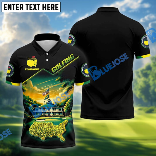 BlueJose The Masters Augusta Golf Polo Shirt Custom Name, Team Name 3D Shirts