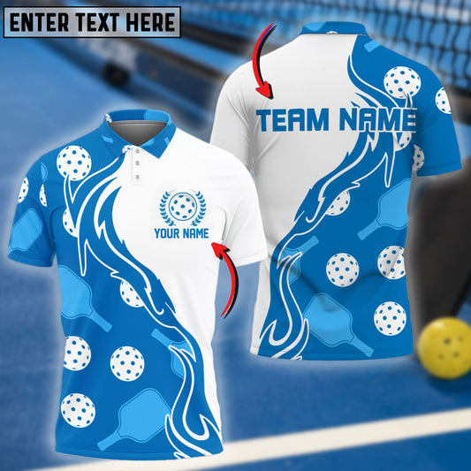 BlueJose PickleballBall And Paddles Personalized Name, Team Name Unisex Shirt (4 Colors)