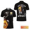 BlueJose Poker Themed Skull Casino Just Shut Up & Fold Already Personalized Name 3D Polo Shirt
