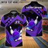 BlueJose Bowling And Pins Boomerang Pattern Customized Name 3D Shirt (4 Colors)