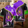 BlueJose Purple and Black Strike Ball 8 Billiard Personalized Unisex Shirt