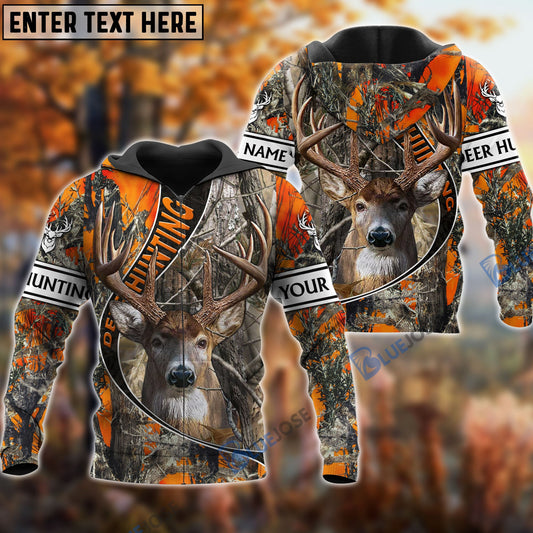 BlueJose The Premium Deer Hunting Camo Personalized Name 3D Shirt