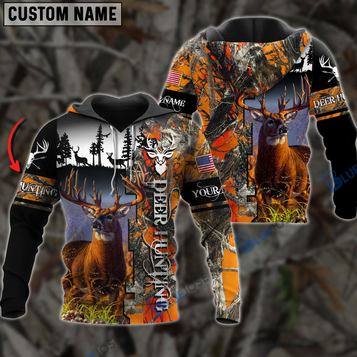 BlueJose New Deer Hunting 3D Hoodie (3 Colors)