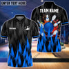 BlueJoses Bowling And Pins Sword Legend Customized Name, Team Name 3D Shirt (4 Colors)