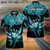 BlueJoses Bowling And Pins Ink Pattern Customized Name 3D Shirt (5 Colors)