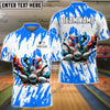 BlueJoses Bowling And Pins Ink Broken Pattern Customized Name 3D Shirt (5 Colors)