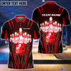 BlueJoses Personalized Name and Team Name Bowling and Pins Multicolor 3D Shirt, Personalized Shirts For Bowling Players