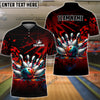 BlueJoses Bowling And Pins Diamond Broken Customized Name 3D Shirt (4 Colors)