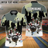 BlueJoses Bowling and Pins Camo Ink Pattern Customized Name, Team Name 3D Shirt