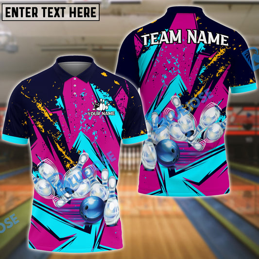 BlueJoses Bowling Ball And Pins Winner Personalized Name, Team Name Unisex Shirt (Copy)