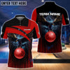 BlueJoses Bowling And Pins Premium Eagle Customized Name 3D Shirt (4 Colors), Personalized Shirts For Bowling Players