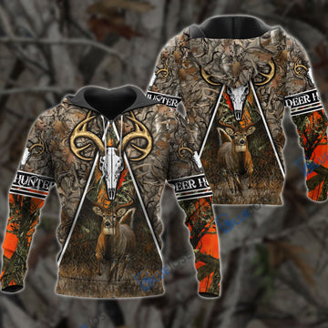 BlueJose Personalized Name Deer Hunting Pattern 3D Shirts