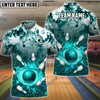 BlueJoses Bowling And Pins Tie-Dye Pattern Customized Name, Team Name 3D Shirt (4 Colors)