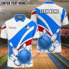 BlueJoses Bowling And Pins Ribbon Pattern Customized Name, Team Name 3D Shirt (4 Colors)