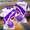 BlueJoses Bowling And Pins Ribbon Pattern Customized Name, Team Name 3D Shirt (4 Colors)