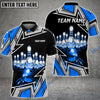 BlueJoses Bowling And Pins Premium Super Customized Name 3D Shirt (4 Colors) Personalized Shirts For Bowling Players