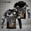 BlueJose Personalized Name Deer Black Hunting Pattern 3D Shirts for Thomas Ventura