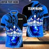 BlueJoses Flame Bowling Ball Break Pins Personalized Name and Team Name 3D Shirt (4 Colors),Personalized Shirts For Bowling Players