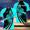 BlueJoses Bowling And Pins Fire Fly Personalized Name Team Name 3D Shirt