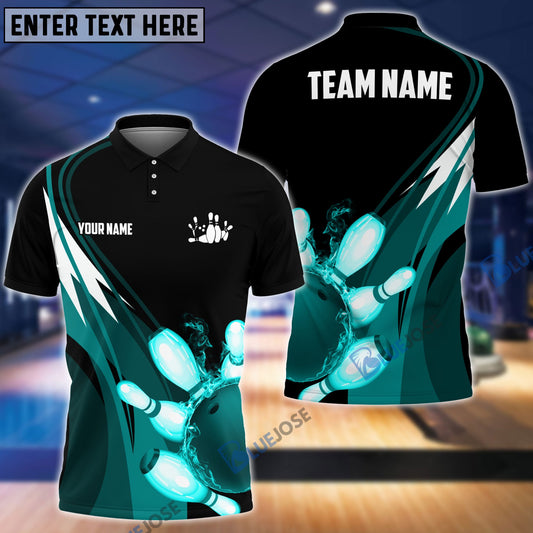 BlueJoses Bowling And Pins Vintage Fox Customized Name 3D Shirt (4 Colors)