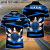 BlueJoses Bowling And Pins Power Customized Name, Team Name 3D Shirt (5 Colors)