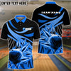 BlueJoses Bowling And Pins Broken Pattern Customized Name, Team Name 3D Shirt (4 Colors)