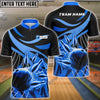 BlueJoses Bowling And Pins Broken Pattern Customized Name, Team Name 3D Shirt (4 Colors)