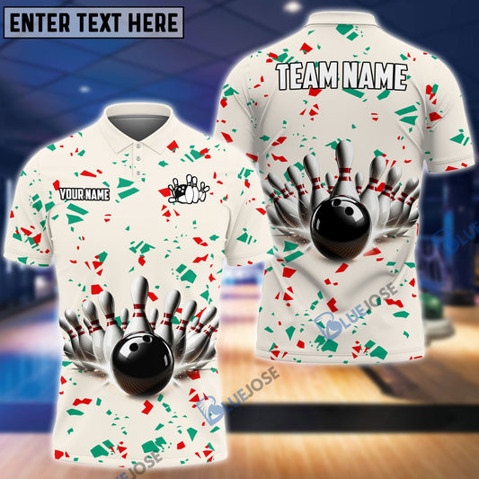 BlueJoses Bowling and Pins Cool Flourishing Customized Name, Team Name 3D Shirt