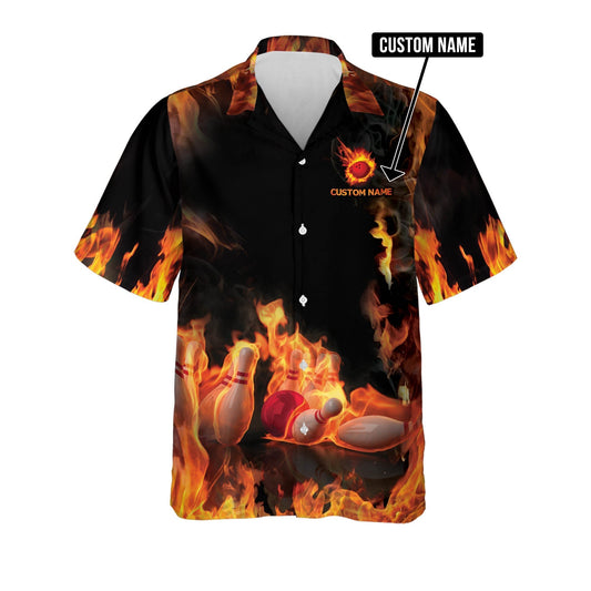 BlueJoses Bowling Champion Personalized Name Hawaiian Shirt