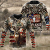 BlueJose USA Flag Deer Hunting All Over Printed 3D Shirts