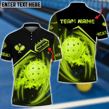 BlueJose Pickleball Light Pattern Personalized Name, Team Name Unisex Shirt