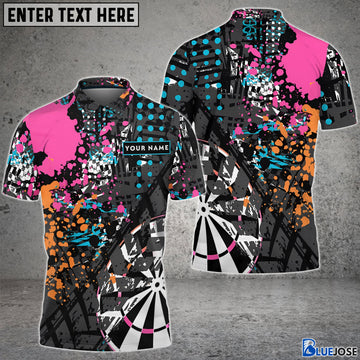 BlueJose Darts Colorful Personalized Name Shirt