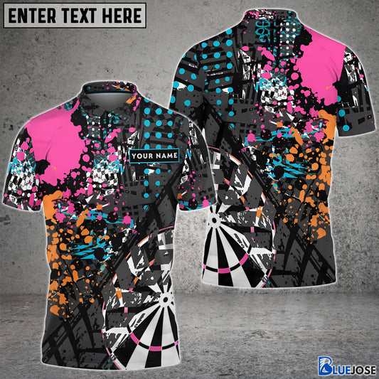 BlueJose Darts Colorful Personalized Name Shirt