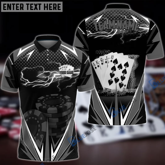 BlueJose Poker Black Fire Personalized Name, Team Name Unisex Shirt