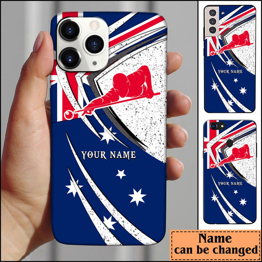 BlueJose Billiards USA Flag Personalized Name Phone Case