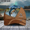BlueJose Fishing Leather Pattern 2 Personalized Cap (13 Breeds)